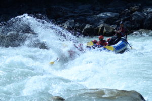 Pure rafting on the Durance in the Hautes Alpes