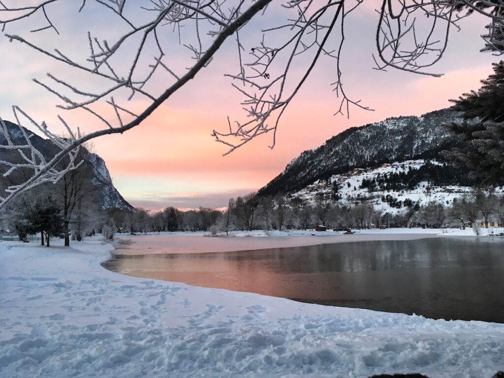 Plan d'eau Eygliers hiver