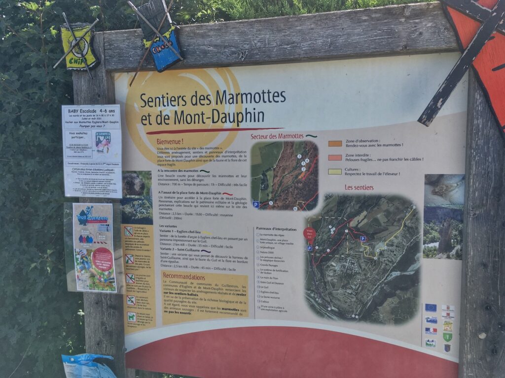 Sentier des marmottes bij Mont Dauphin