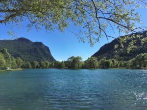 View on the lake of Eygliers